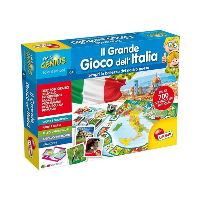 I'M A GENIUS IL GRANDE GIOCO DELL'ITALIA 39X28.5X6CM-6+ANNI-2/4GIOCATORI EAN 8008324056453 INGROSSO GIOCHI DI SOCIETA