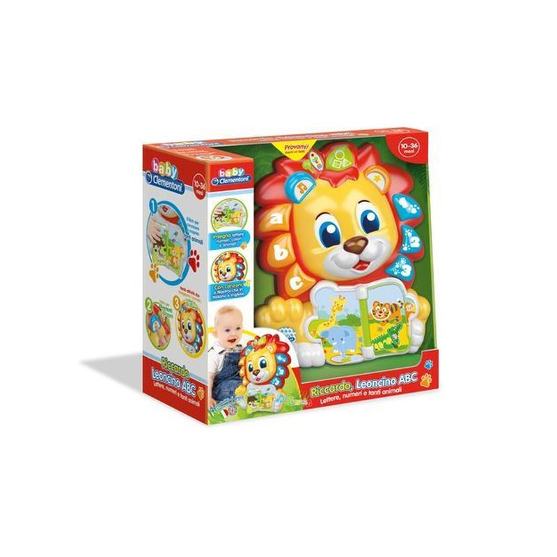 RICCARDO LEONCINO ABC 13X26X27CM 10/36M PULSANTI INTERATTIVI - CLEMENTONI EAN 8005125171972 INGROSSO BABY CLEMENTONI