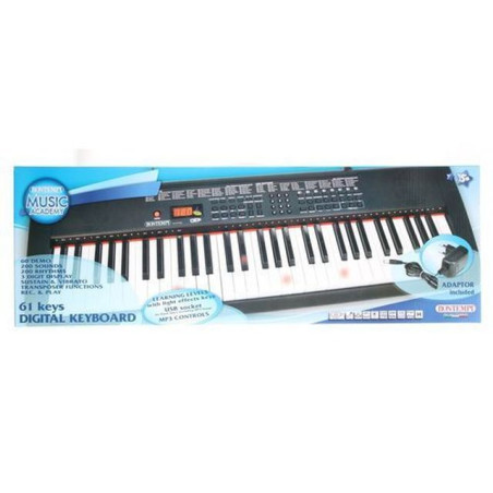 TASTIERA DIGITALE 61TASTI LUMINOSI +5A CON LETTORE MP3-93X31X8.5CM-BONTEMPI EAN 0047663555935 INGROSSO PIANOLE E TASTIERE