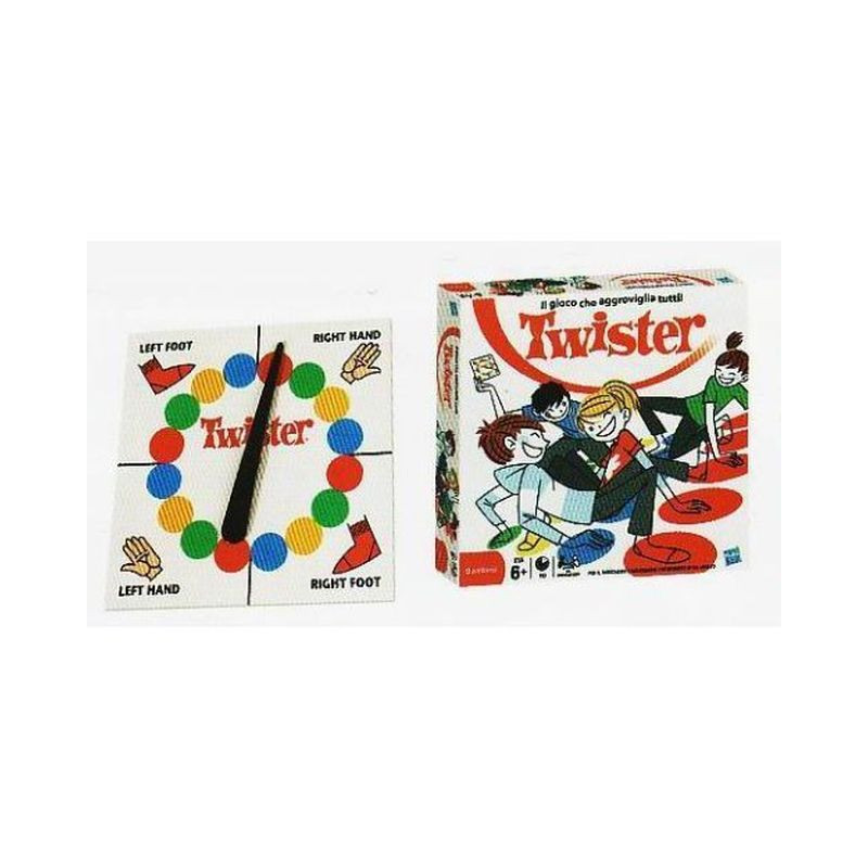 TWISTER 2+ GIOCATORI 267X267X50MM. SPOSTATI SUL BOLLINO GIUSTO MA NN CADERE EAN 5010994640583 INGROSSO GIOCHI DI SOCIETA
