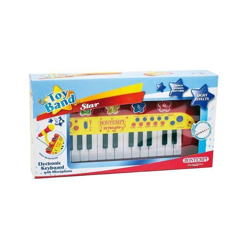 TASTIERA ELETTRONICA 24TASTI C/MICROFONO 33X22X12.5CM-BONTEMPI 12 2931 +3ANNI EAN 0047663308272 INGROSSO PIANOLE E TASTIERE