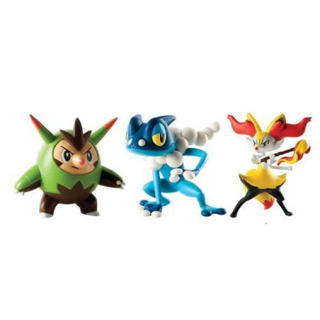 POKEMON ACTION POSE FIGURE 3 PERSONAGGI 13X23X7.5CM - DUE ASSORTIMENTI - +4ANNI