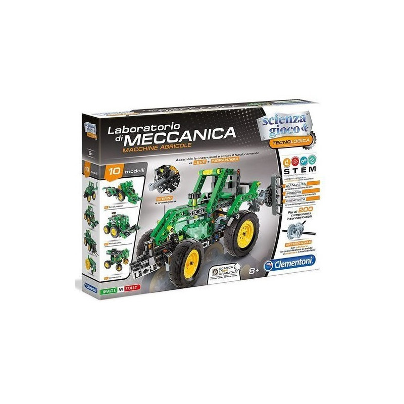 LABORATORIO MECCANICA MACCHINE AGRICOLE SCIENZA&GIOCO CLEMENTONI-39.6X28X6CM +8A