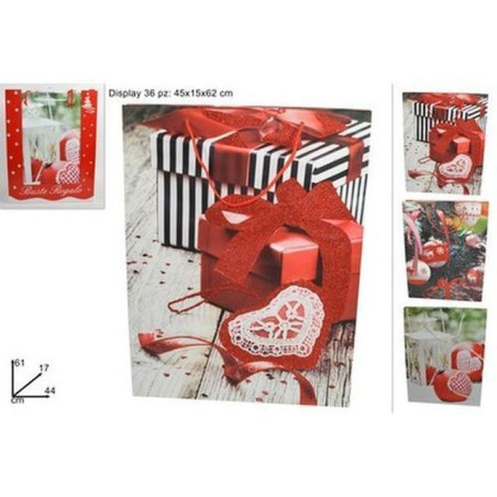 BUSTA REGALO NATALIZIA ASS. 61X44X17CM EAN 8033113545788 INGROSSO SACCHETTI E SHOPPER NATALIZI