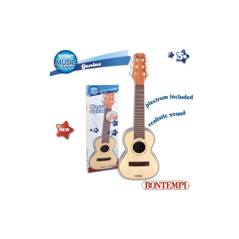 CHITARRA CLASSICA CM.70 BONTEMPI 20 7015 6 CORDE-SUONO REALISTICO-PLETTRO +4ANNI