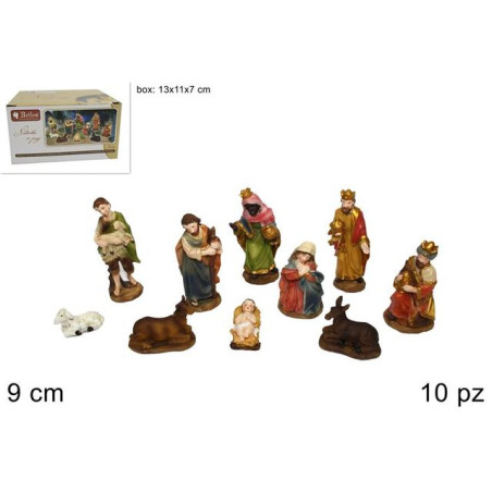 NATIVITA' CM.9 PZ.10 EAN 8033113302107 INGROSSO PERSONAGGI PER IL PRESEPE E ANIMALI