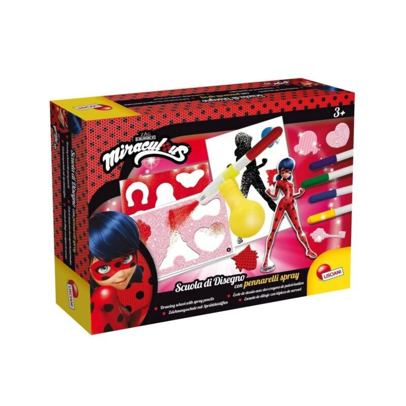 LADYBUG SCUOLA DISEGNO PENNARELLI SPRAY 26.5X26.5X5.6CM EAN 8008324066049 INGROSSO GIOCHI CREATIVI