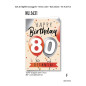 BIGLIETTI COMPLEANNO ANNO 80 NU.5631 C.6 EAN 8001608356317 INGROSSO BIGLIETTI COMPLEANNO