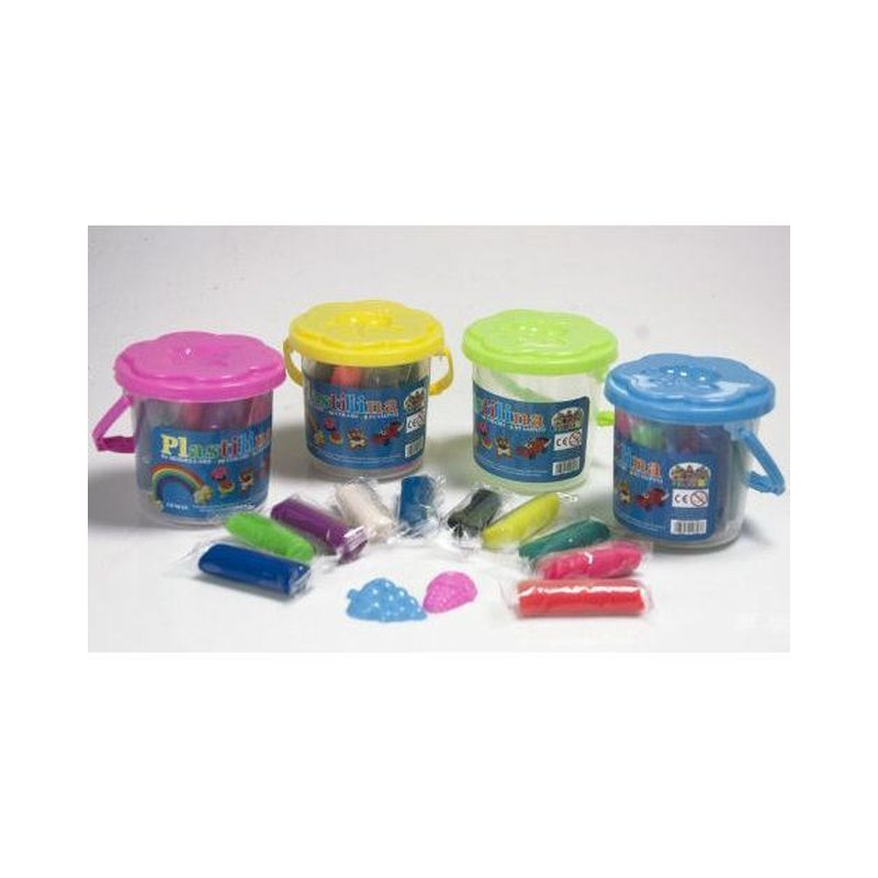 VASETTO PLASTILINA 10COLORI 137GR EAN 8023650007436 INGROSSO PASTA PER MODELLARE DIDO