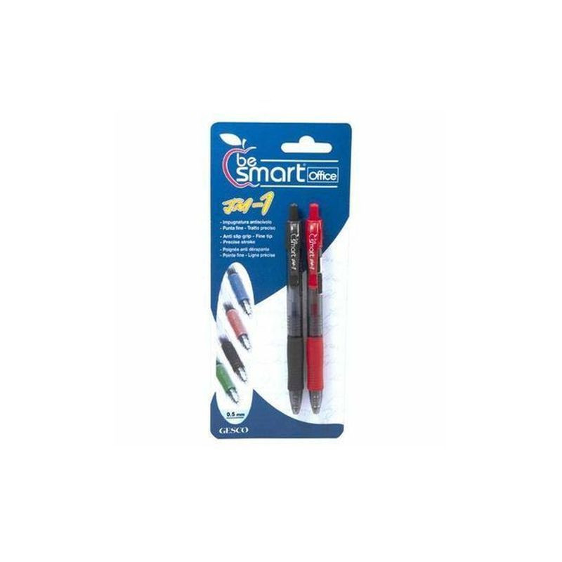 BLISTER 2 PENNE GEL N/R SMART JM-1 EAN 8023650008068 INGROSSO PENNE PER LA SCUOLA