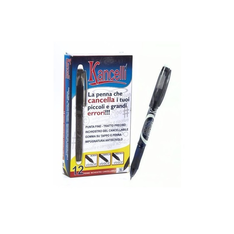 PENNA KANCELLI NERA C.12 EAN 8023650008402 INGROSSO PENNE PER LA SCUOLA