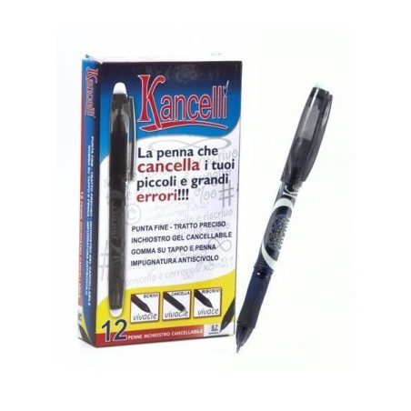 PENNA KANCELLI NERA C.12 EAN 8023650008402 INGROSSO PENNE PER LA SCUOLA