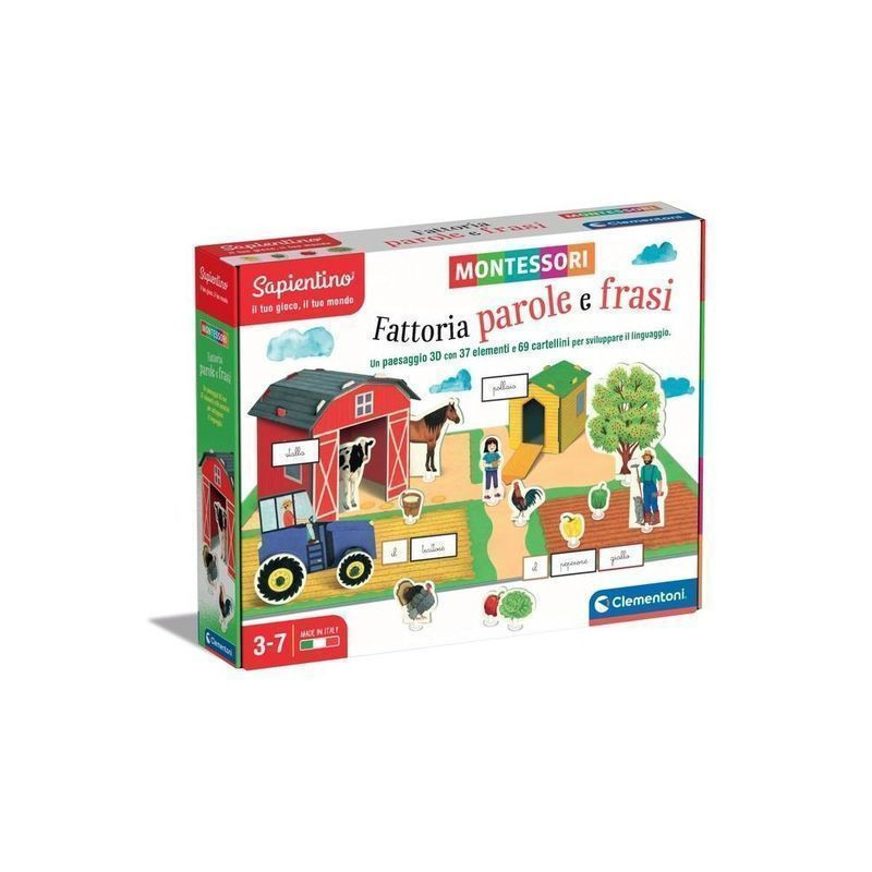 MONTESSORI - FATTORIA PAROLE E FRASI EAN 8005125163694 INGROSSO GIOCHI SAPIENTINO