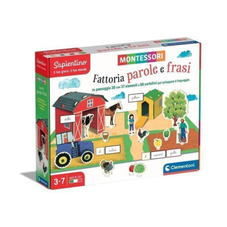 MONTESSORI - FATTORIA PAROLE E FRASI EAN 8005125163694 INGROSSO GIOCHI SAPIENTINO