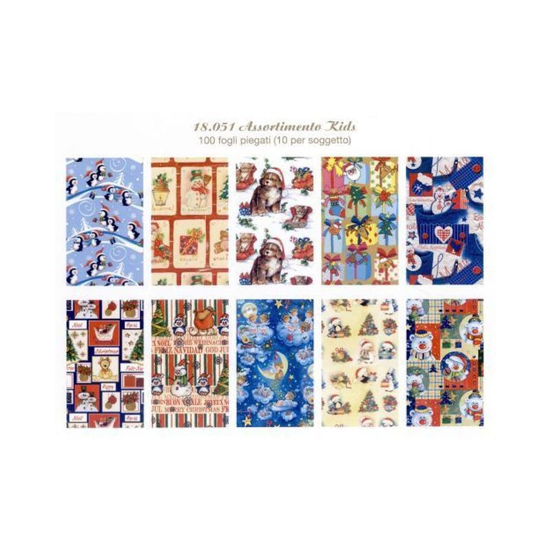 CARTA REGALO NATALE 70X100 ASS. C.100 EAN 8009162350741 INGROSSO BUSTE E CARTA REGALO NATALIZIA