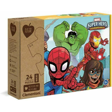 PUZZLE MAXI PZ.24 MARVEL SUPERHERO EAN 8005125202621 INGROSSO PUZZLE CLASSICI