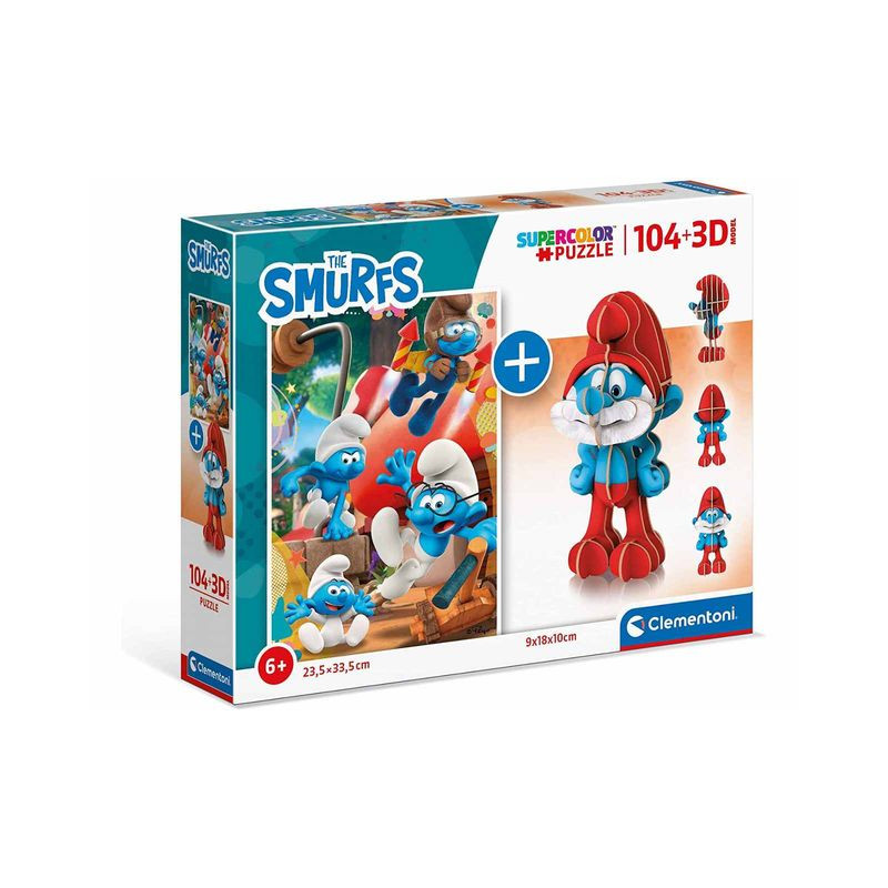 PUZZLE PZ.104 + 3D MODEL SMURFS EAN 8005125203413 INGROSSO PUZZLE CLASSICI