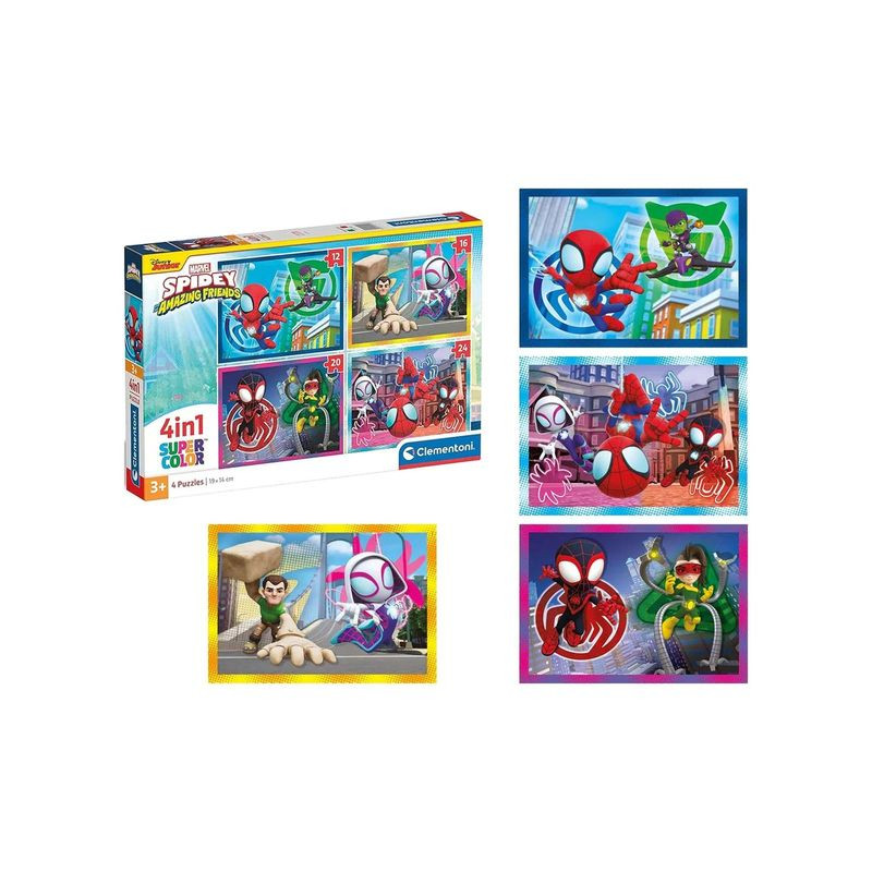PUZZLE 4IN SPIDEY AND HIS FRIENDS EAN 8005125215287 INGROSSO PUZZLE CLASSICI