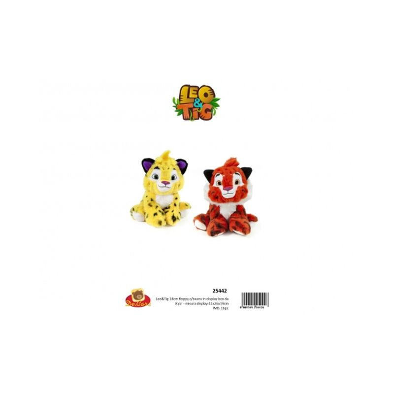 LEO&TIG LEO H27CM C/SIGLA E FRASI ORIGIN EAN 8009549254457 INGROSSO PELUCHE MORBIDOSI