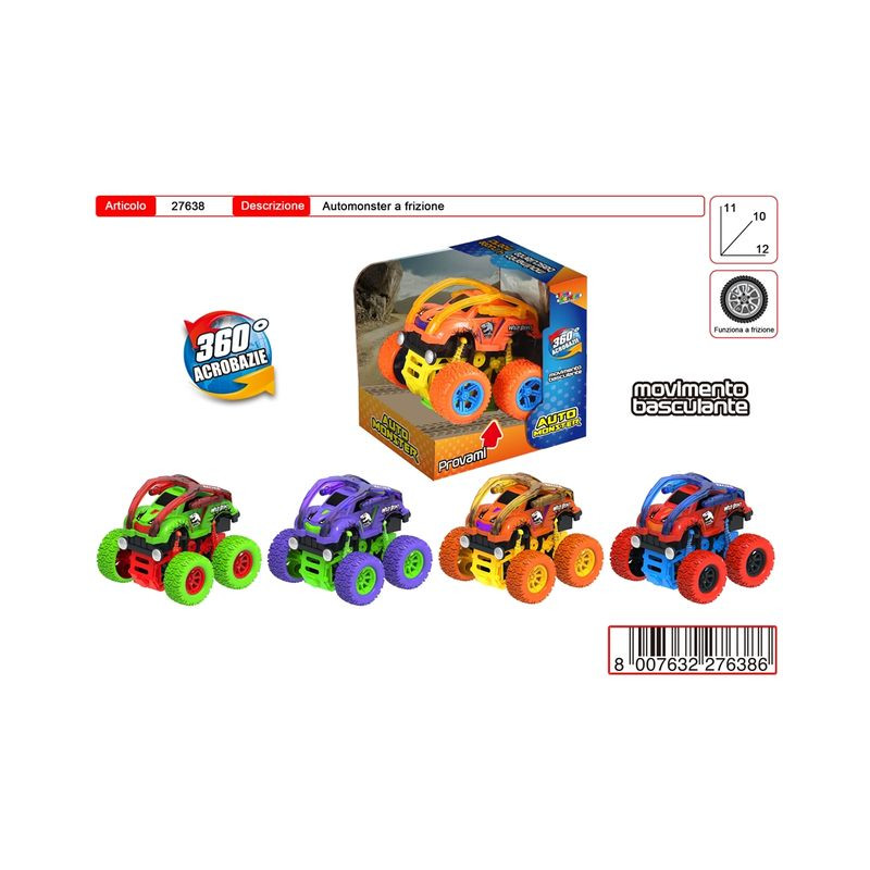 AUTO MONSTER ACROBATICA EAN 8007632276386 INGROSSO MODELLINI AUTO A FRIZIONE