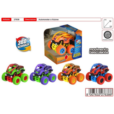 AUTO MONSTER ACROBATICA EAN 8007632276386 INGROSSO MODELLINI AUTO A FRIZIONE