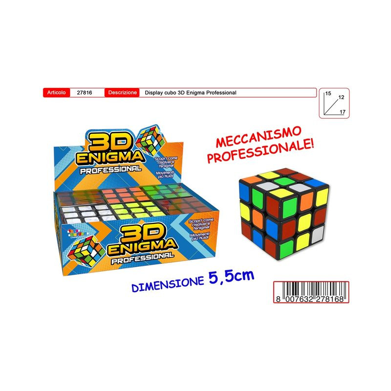 CUBO 3D PROFESSIONALE EAN 8007632278168 INGROSSO GIOCHI CREATIVI