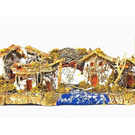 PAESAGGIO C/PONTE C/LUCE ART.C0111 EAN 8024949131115 INGROSSO ACCESSORI PER IL PRESEPE