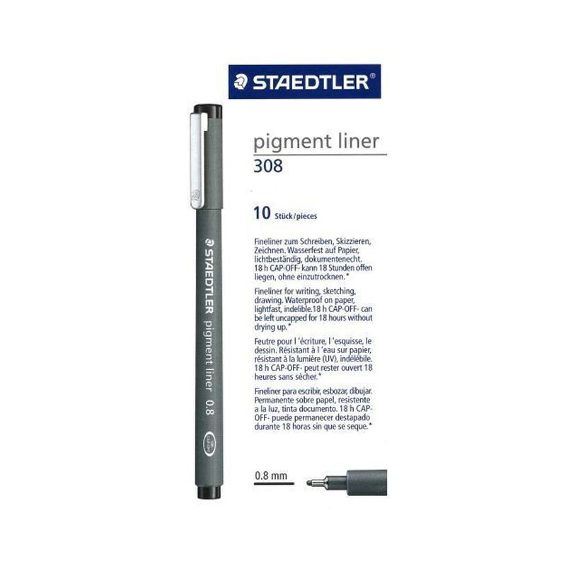 STAEDTLER PIGMENT LINER 0.8 C.10 EAN 4007817327104 INGROSSO PENNARELLI MARKER