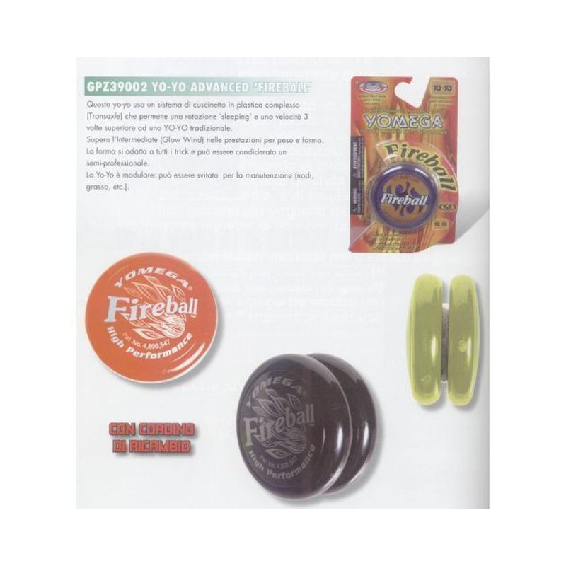 YOYO MEGA ADVANCE FIREBALL EAN 8001444390025 INGROSSO GIOCHI DA EDICOLA