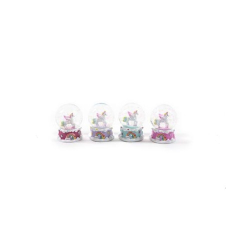 PALLA DI NEVE UNICORN 5X4,5XH.6,5CM ASS. EAN 8034052539982 INGROSSO OGGETTISTICA NATALIZIA