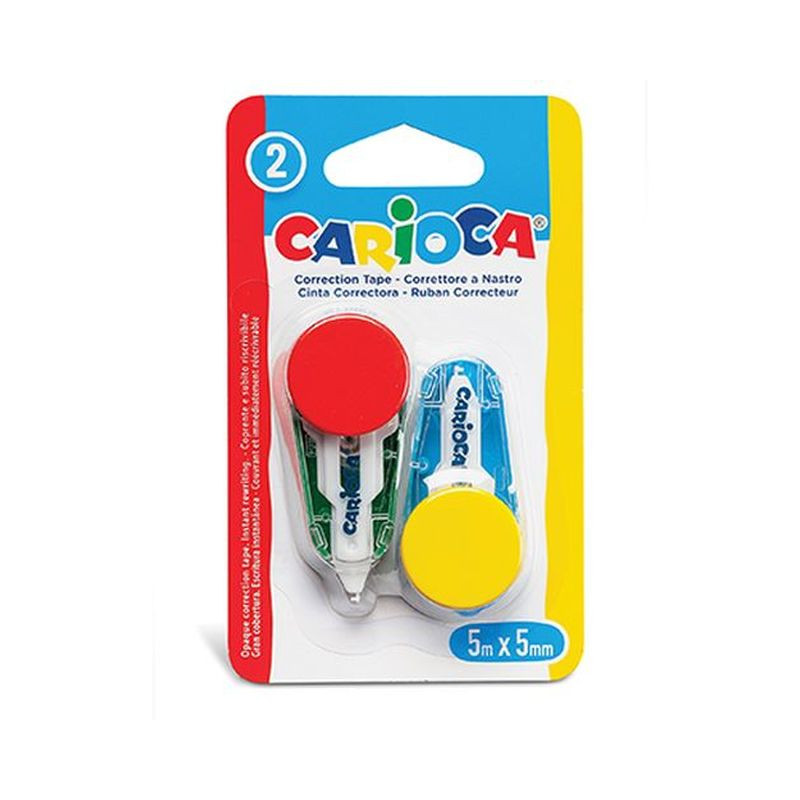CARIOCA CORRETTORE A NASTRO 5M 2PZ BLIST EAN 8003511429942 INGROSSO CORRETTORI ROLLER