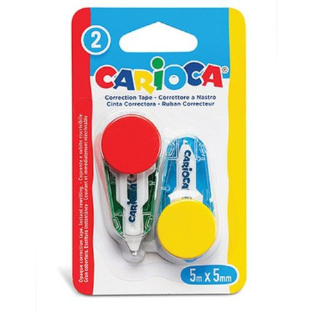 CARIOCA CORRETTORE A NASTRO 5M 2PZ BLIST EAN 8003511429942 INGROSSO CORRETTORI ROLLER