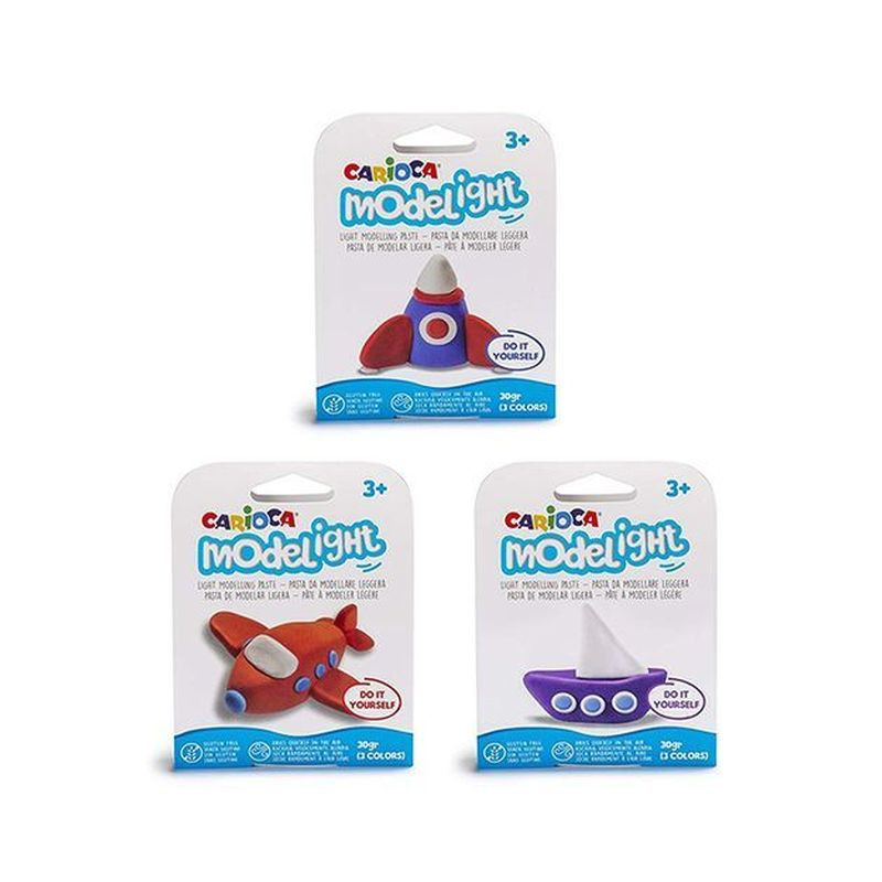 CARIOCA MODELIGHT TRANSP 30GR ASS. EAN 8003511034269 INGROSSO PASTA PER MODELLARE DIDO