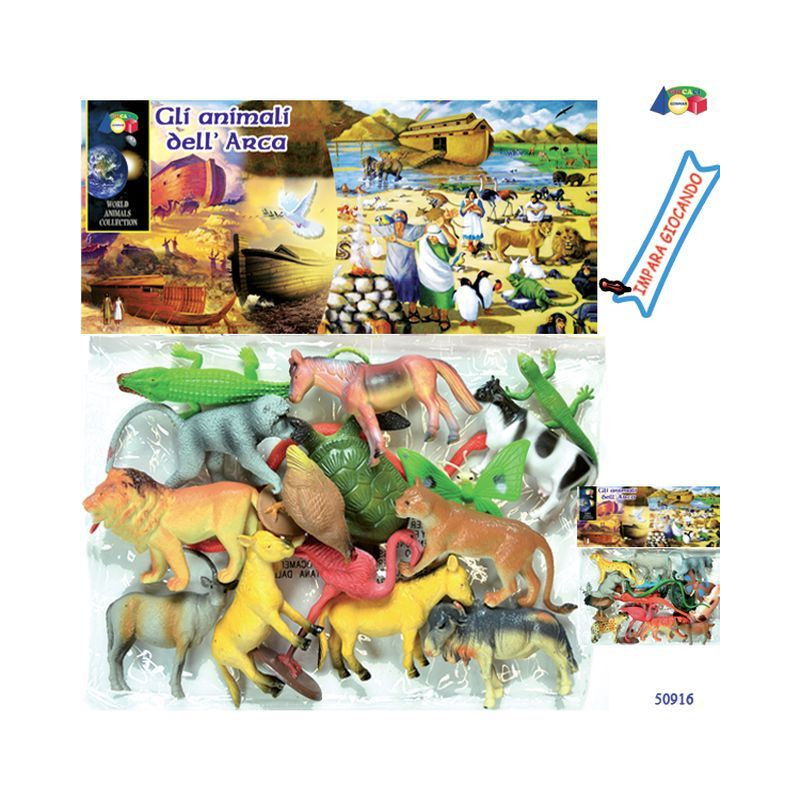 BUSTA GLI ANIMALI DELL'ARCA EAN 8057438021093 INGROSSO BUSTE ANIMALI GIOCATTOLO