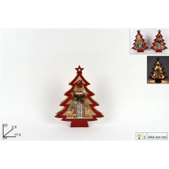 INGROSSO ALBERO LEGNO 22CM ROSSO