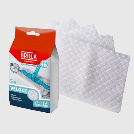 PANNI RICAMBIO ATTREZZO VELOCE 10 PZ EAN 8000061062117 INGROSSO ACCESSORI PULIZIA