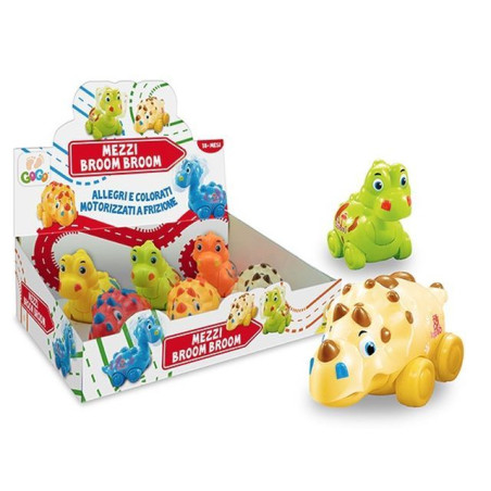 MEZZI BROOM BROOM DINOSAURI 6 PZ ASST. EAN 8017967658566 INGROSSO MODELLINI AUTO A FRIZIONE