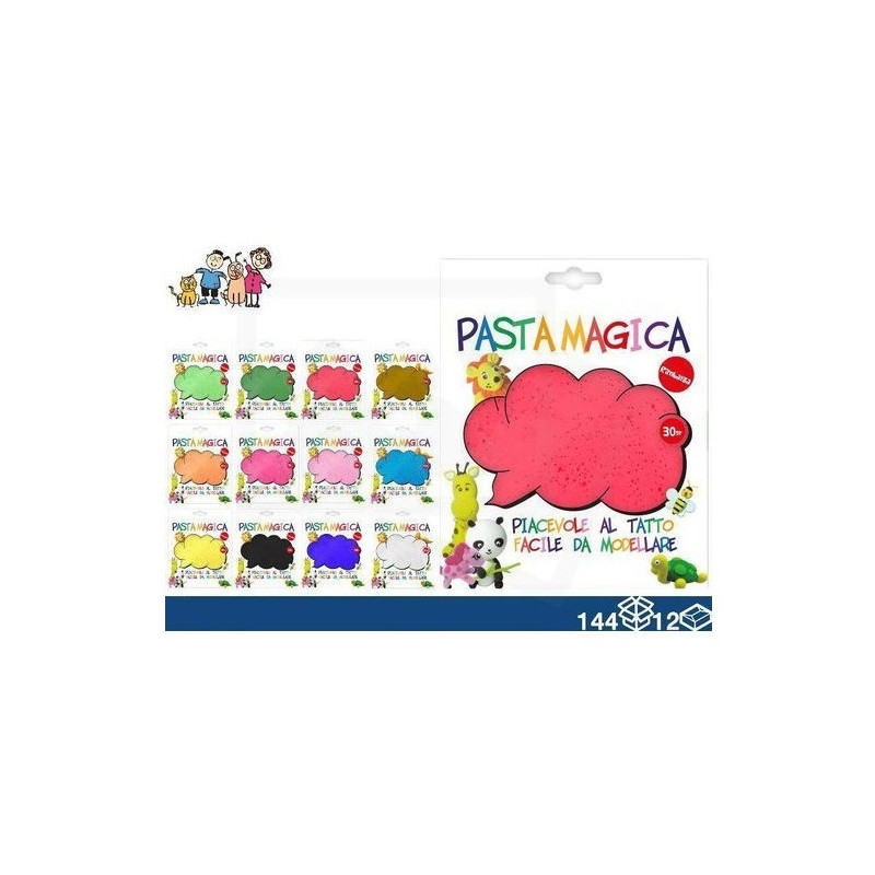 PASTA MAGICA IN BUSTA 30GR EAN 8052286070859 INGROSSO PASTA PER MODELLARE DIDO