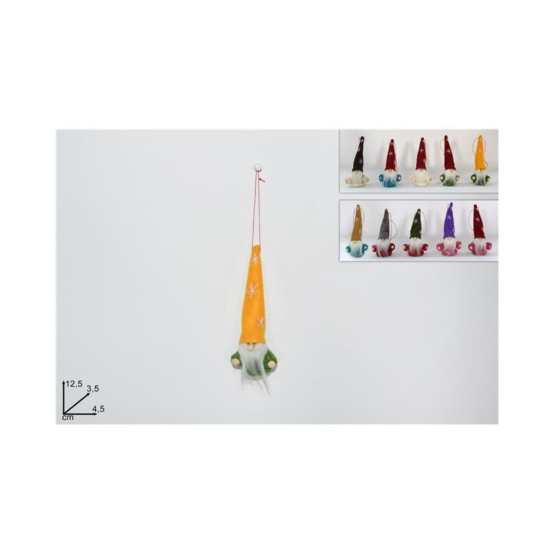 GNOMO DI NATALE IN LEGNO C/LANA E FELTRO EAN 8053482077406 INGROSSO PUPAZZI E GNOMI NATALIZI
