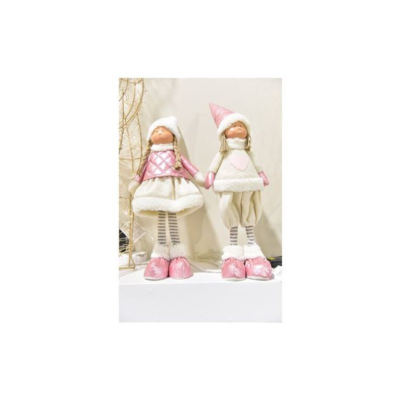 BIMBA DECORATIVA PINKY 17X11XH.51CM ASS EAN 8034052681599 INGROSSO PUPAZZI E GNOMI NATALIZI