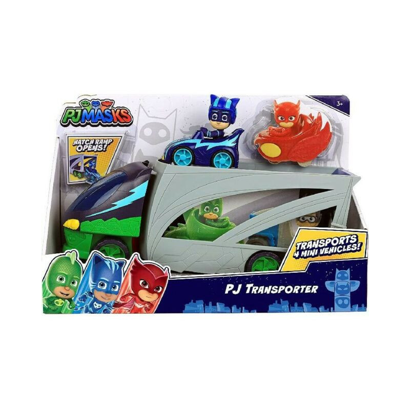 PJ MASKS VEICOLO TRASPORTATORE +3A EAN 8056379091202 INGROSSO SET PERSONAGGI CARTOON