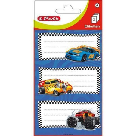 INGROSSO ETICHETTE BOOK CARS 9PZ