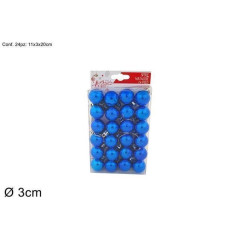 INGROSSO PALLINE cm.3 BLU BOX 24