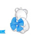 SCATOLA ORSO C/FIOCCO AZZURRO 7CM EAN 8055329115982 INGROSSO NASTRI E CONTENITORI PER BOMBONIERE