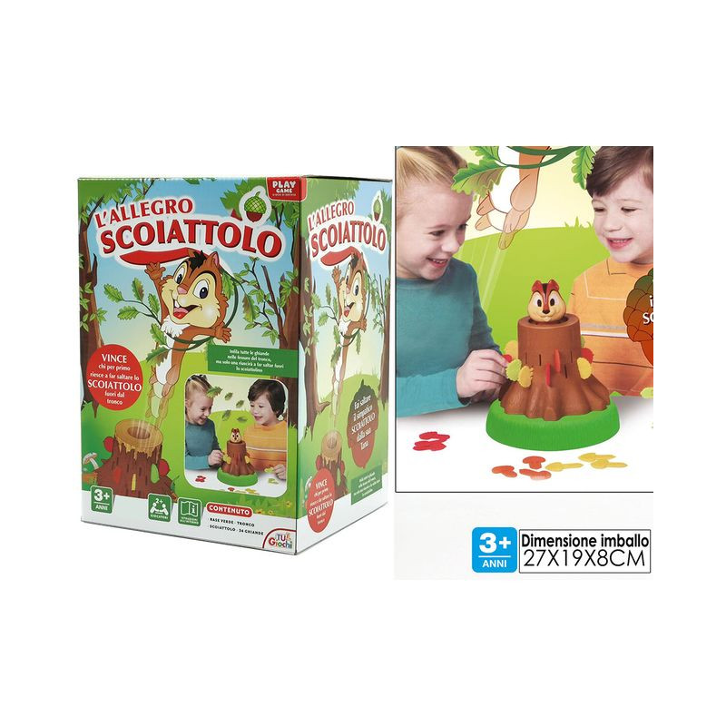 L'ALLEGRO SCOIATTOLO 27.5X19X18CM +3ANNI 2+GIOCATORI EAN 8015361139933 INGROSSO GIOCHI DI SOCIETA