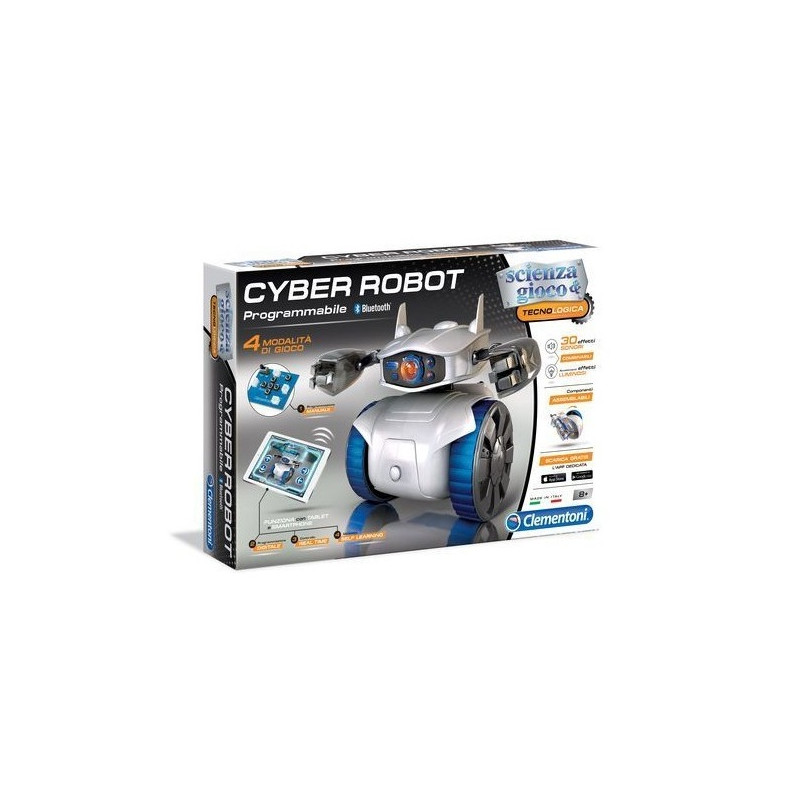 CYBER ROBOT C/MODULO BLUETOOTH E 4GIOCHI 31X7X45CM 8+ANNI EAN 8005125139415 INGROSSO SCIENZA E GIOCO CLEMENTONI