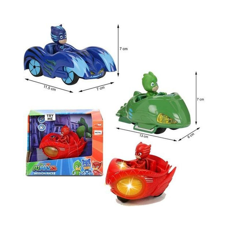 PJ MASKS MISSION RACER 1:43 L&S 3 ASS. EAN 4006333058813 INGROSSO PLAYSET PERSONAGGI CARTOON