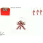 BASTONCINI 9CM SET 3PZ ROSSO GLITTER BIA EAN 8053482151939 INGROSSO APPENDINI NATALIZI