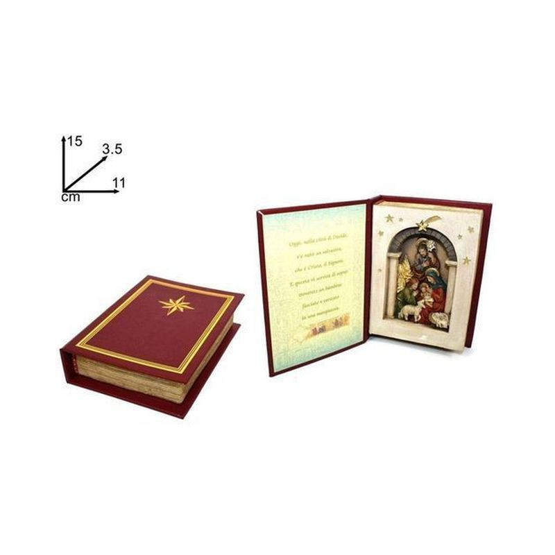 LIBRO CON NATIVITA PICCOLA 15X3.5X11CM EAN 8033113175169 INGROSSO OGGETTISTICA NATALIZIA
