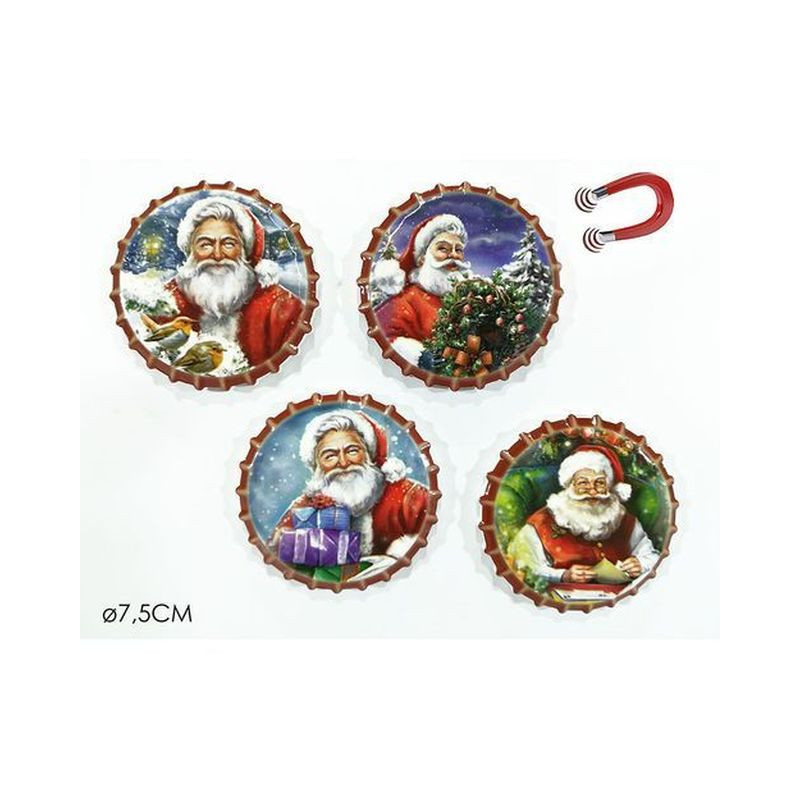 MAGNETE DEC. NAT. 7.5CM 4ASS EAN 8015361224882 INGROSSO CALAMITE NATALIZIE